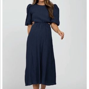 Navy maternity dress
